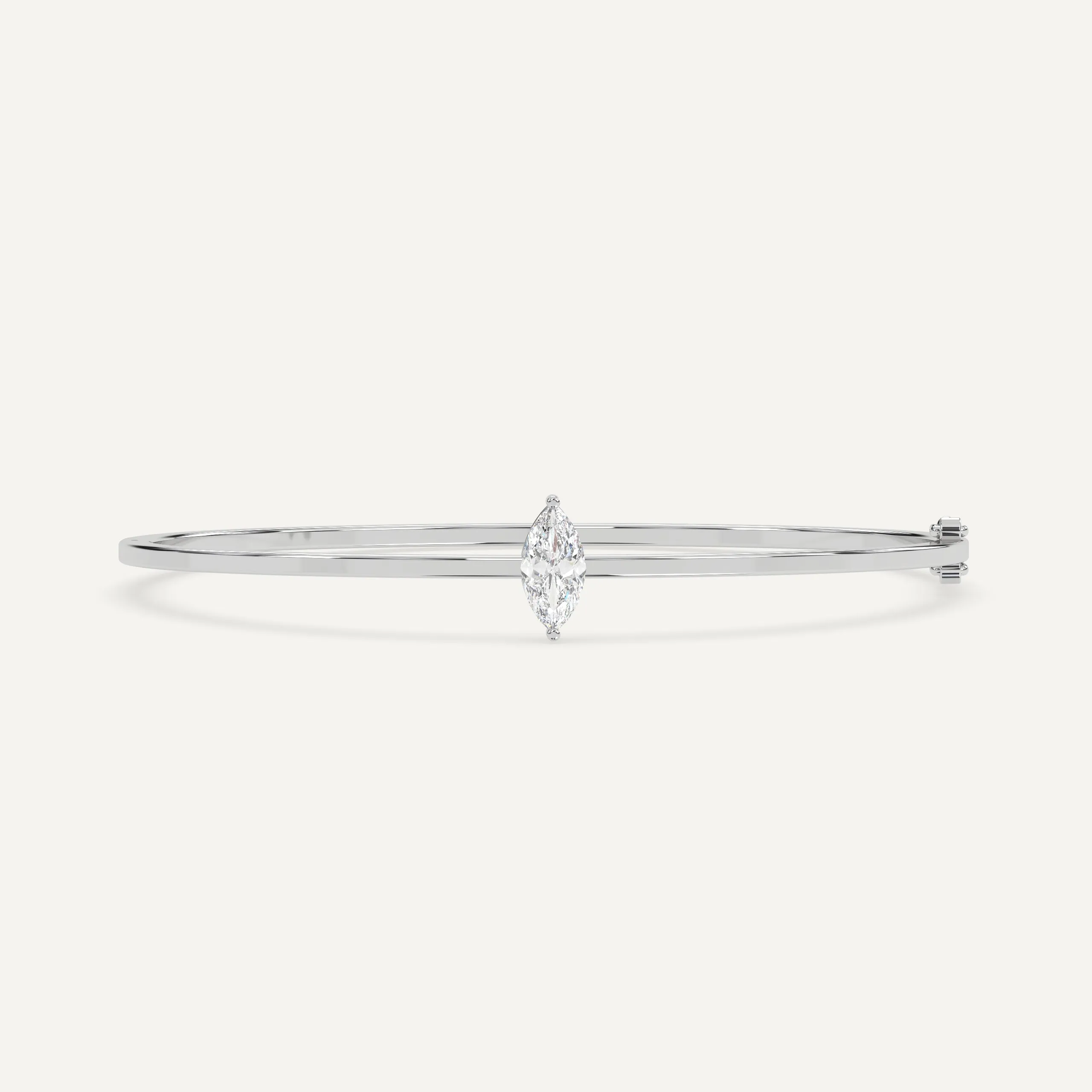 1 carat Marquise Diamond Solitaire, Bangle Bracelet