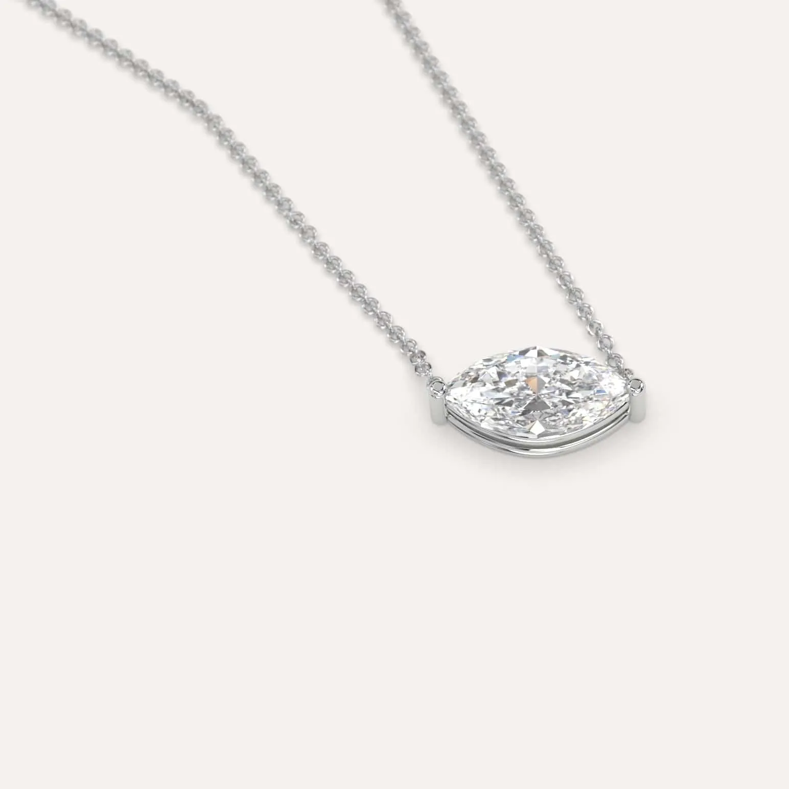 1 carat Marquise Floating Diamond Necklace