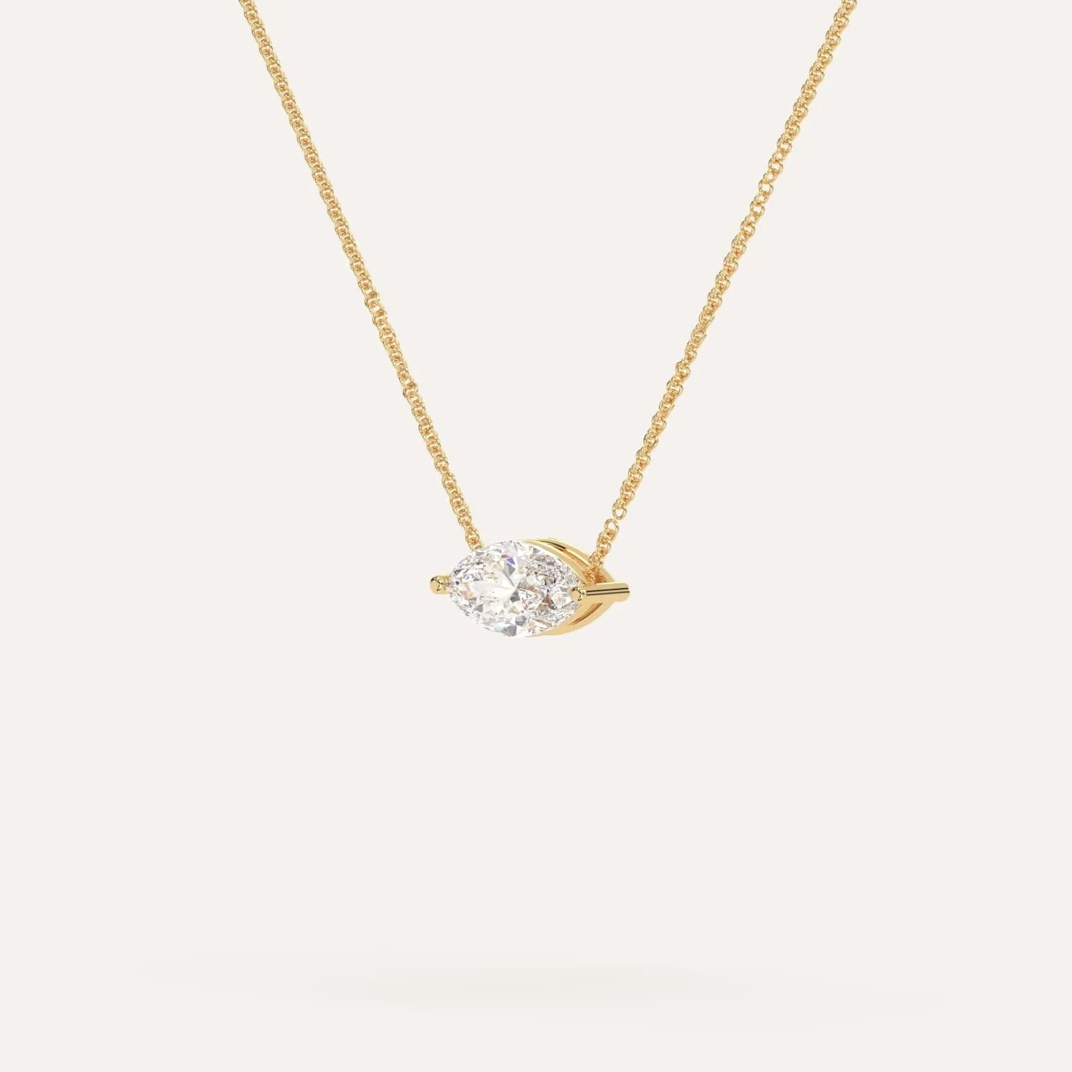 1 carat Marquise Floating Diamond Necklace