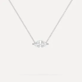 1 carat Marquise Floating Diamond Necklace