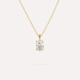 1 carat Oval Diamond Pendant Necklace