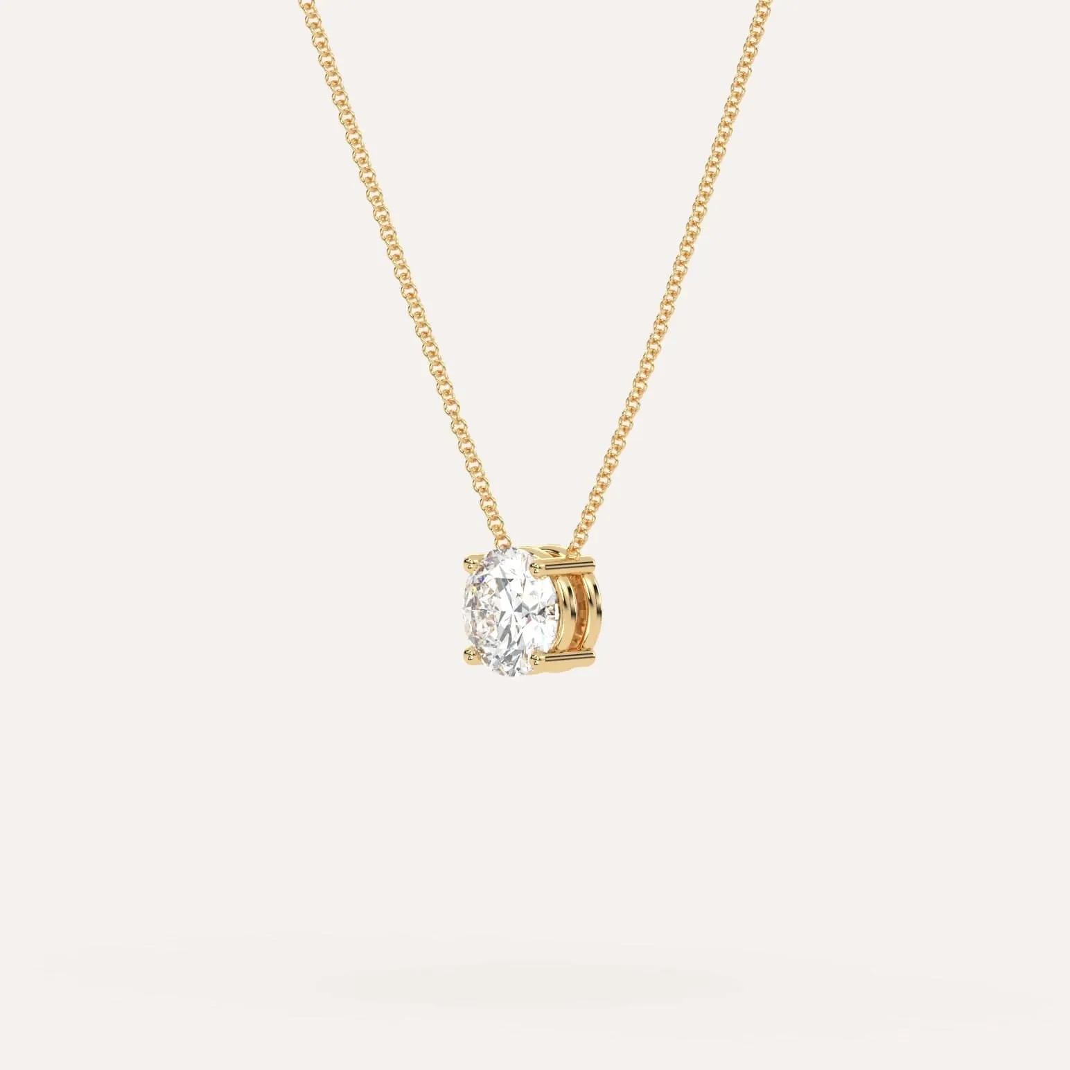 1 carat Round Floating Diamond Necklace