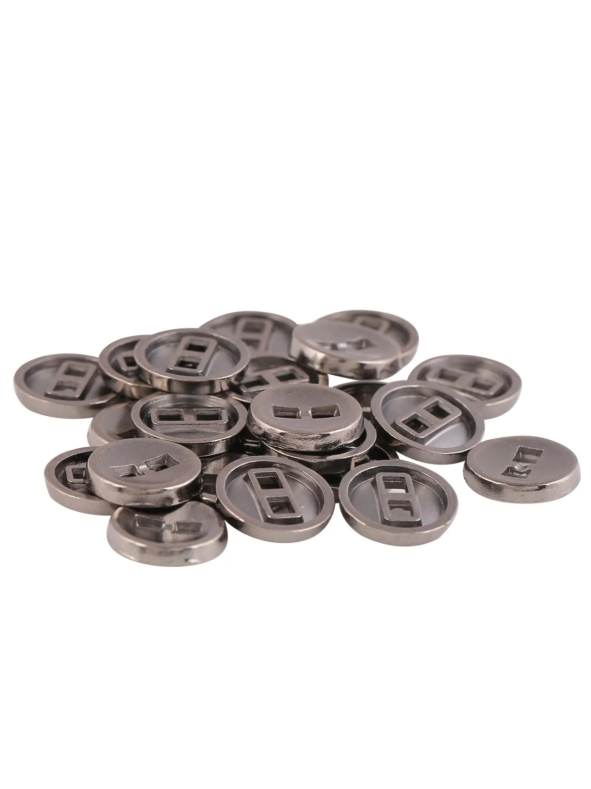 2 Square Hole Round Shape Sewing Metal Button