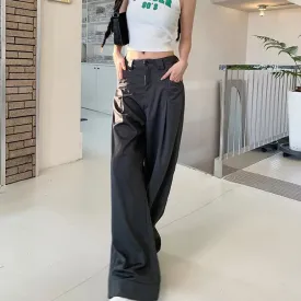 2024 Summer Senior Sag Wide-leg Button Pants