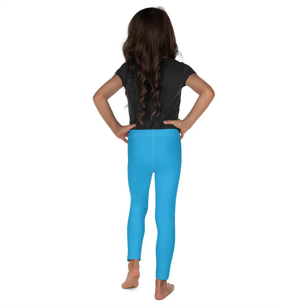 Active Days, Bright Ways: Solid Workout Leggings for Girls - Cyan