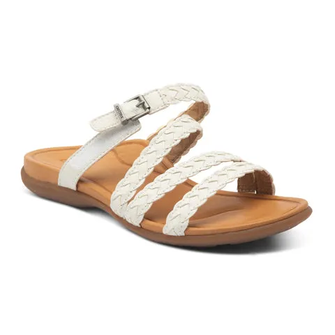 Aetrex Brielle Slide Sandal (Women) - White