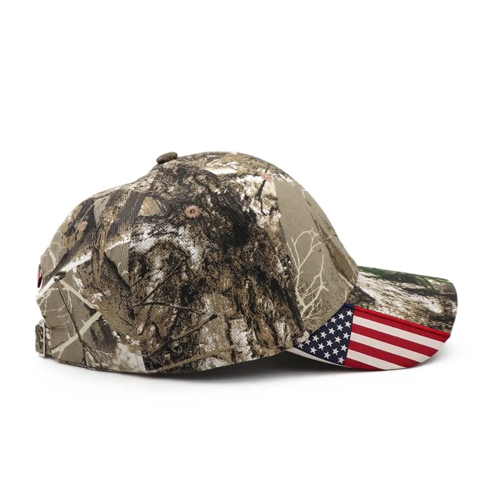 American Flag Hunting Camouflage Baseball Cap Women's Snapback Hat Summer Outdoor Fishing Hats For Men Army Camo Caps