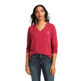 Ariat Women's Real Serape Thunderbird LS Tee - Red Bud