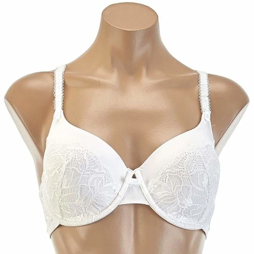 Bali 6542 Lace Desire Foam Underwire Bra 34B White NWT