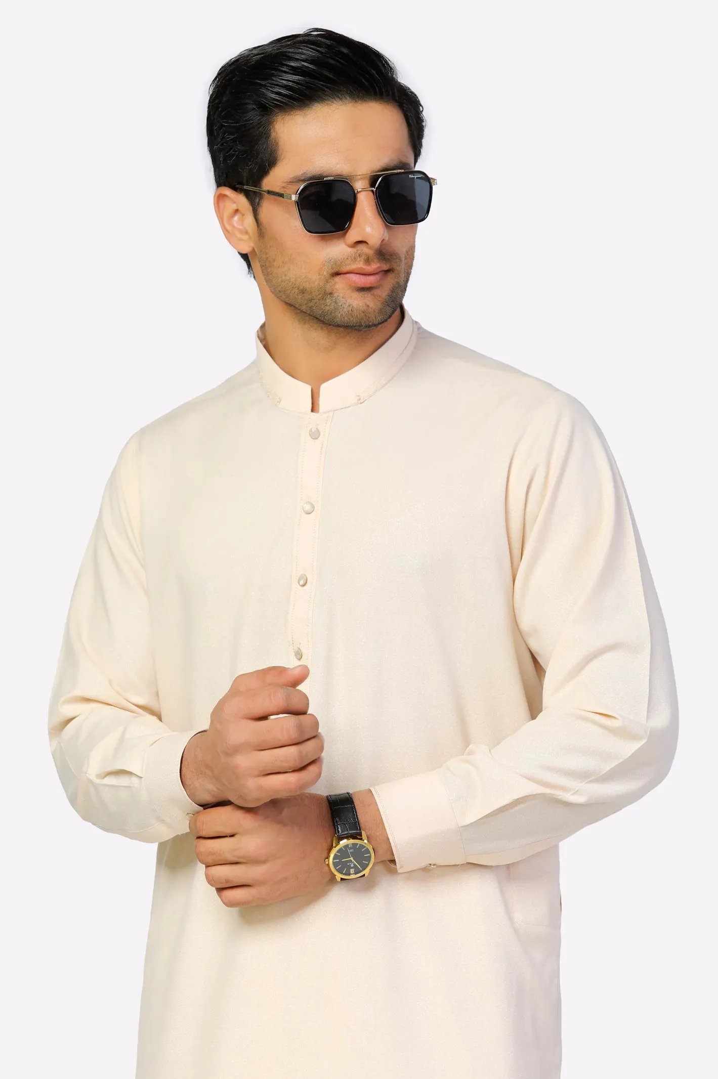 Beige Wash & Wear Shalwar Kameez