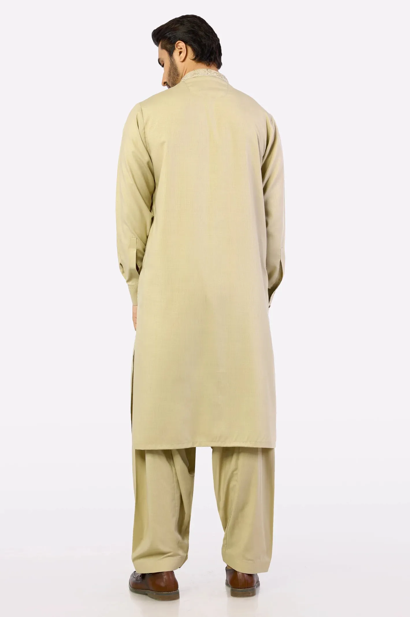 Beige Wash & Wear Shalwar Kameez