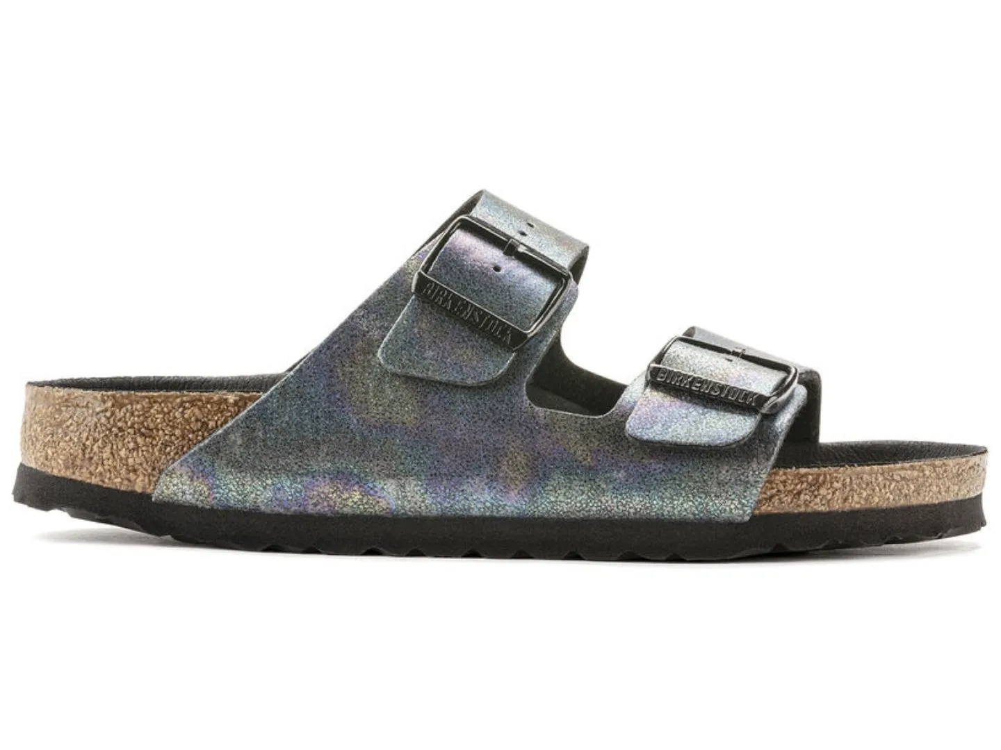 Birkenstock: Arizona Vegan in Iridescent Black