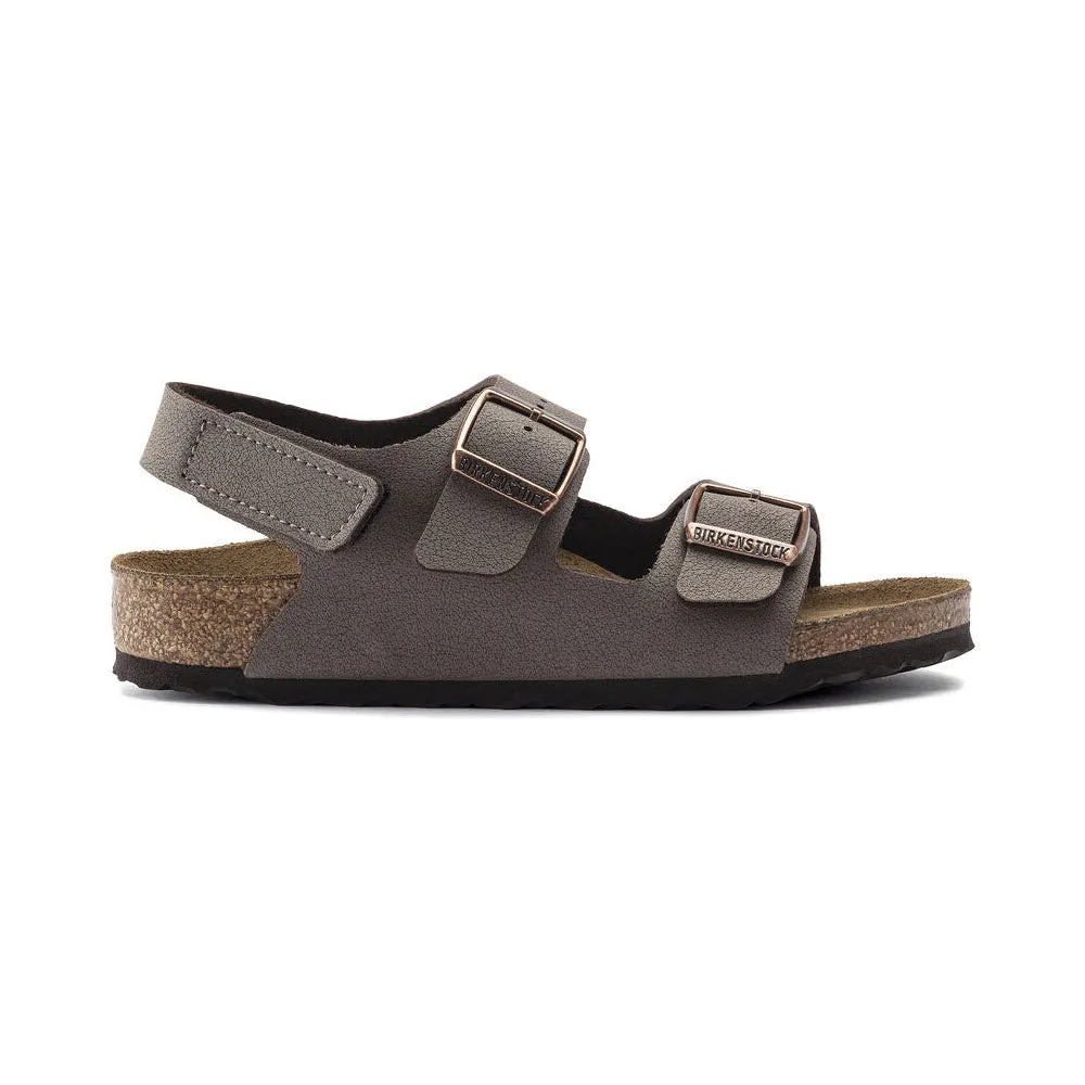 BIRKENSTOCK MILANO HOOK & LOOP MOCHA BIRKIBUC - KIDS