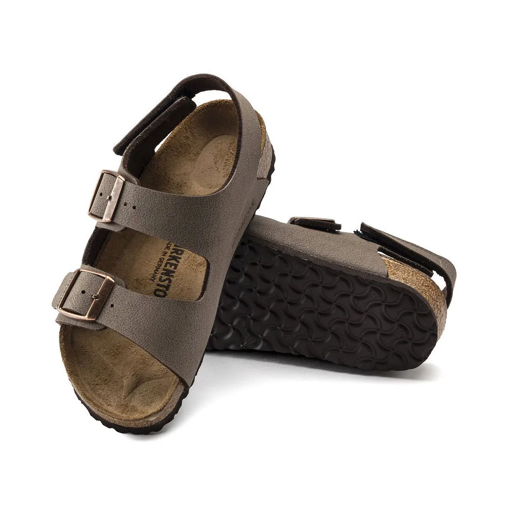 BIRKENSTOCK MILANO HOOK & LOOP MOCHA BIRKIBUC - KIDS