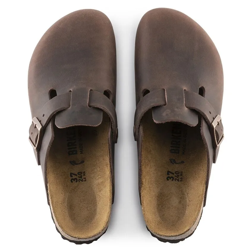 Boston Buckle Classic Footbed Mule in Habana Oiled Leather