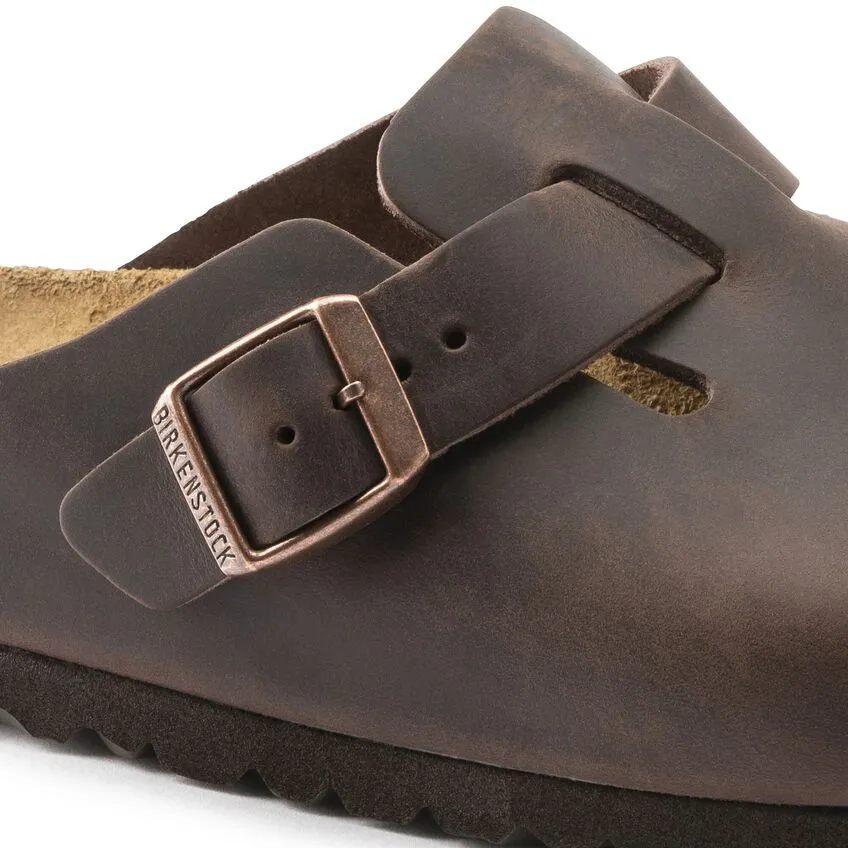 Boston Buckle Classic Footbed Mule in Habana Oiled Leather