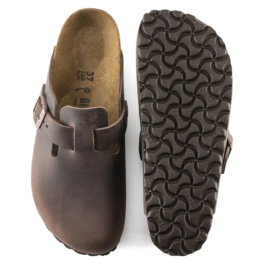 Boston Buckle Classic Footbed Mule in Habana Oiled Leather