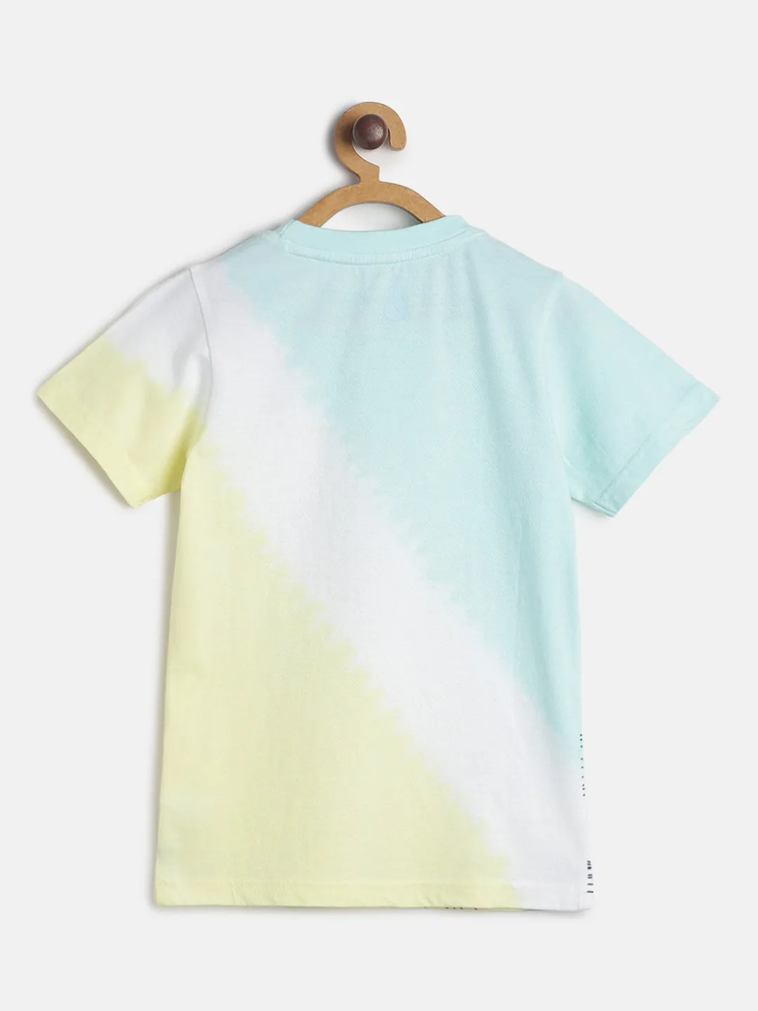 Boys Sky Cotton Printed Round Neck T shirt