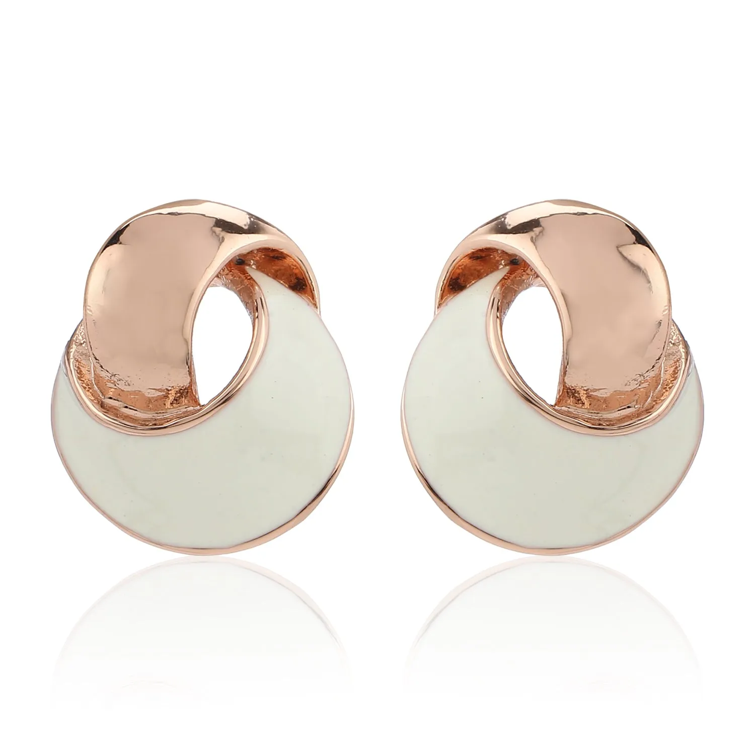 Charming Rose Gold & Enamel Earrings Combo