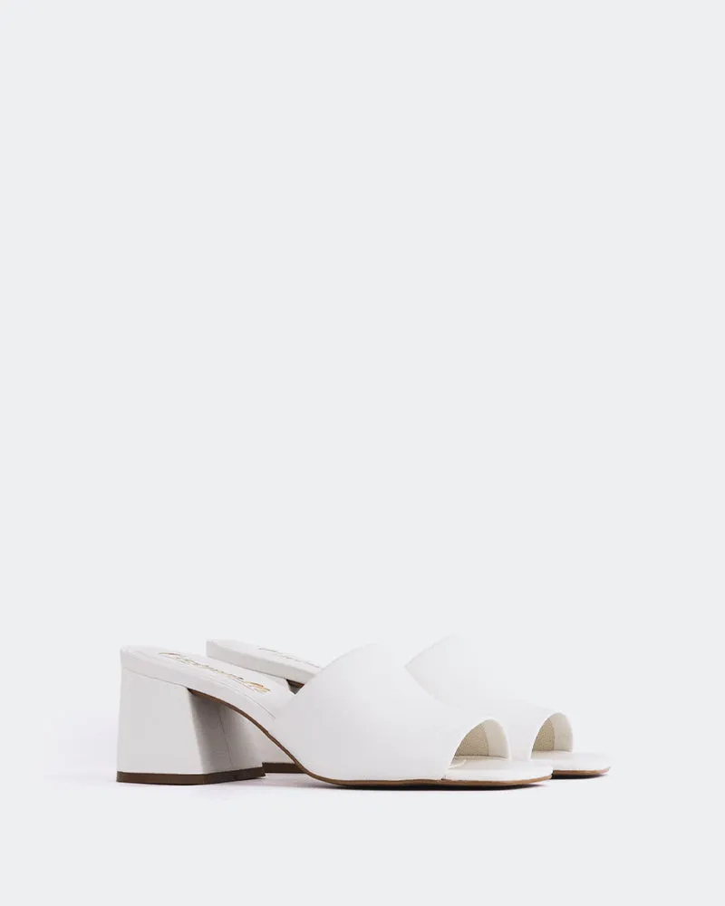 Clarabelle White Leather