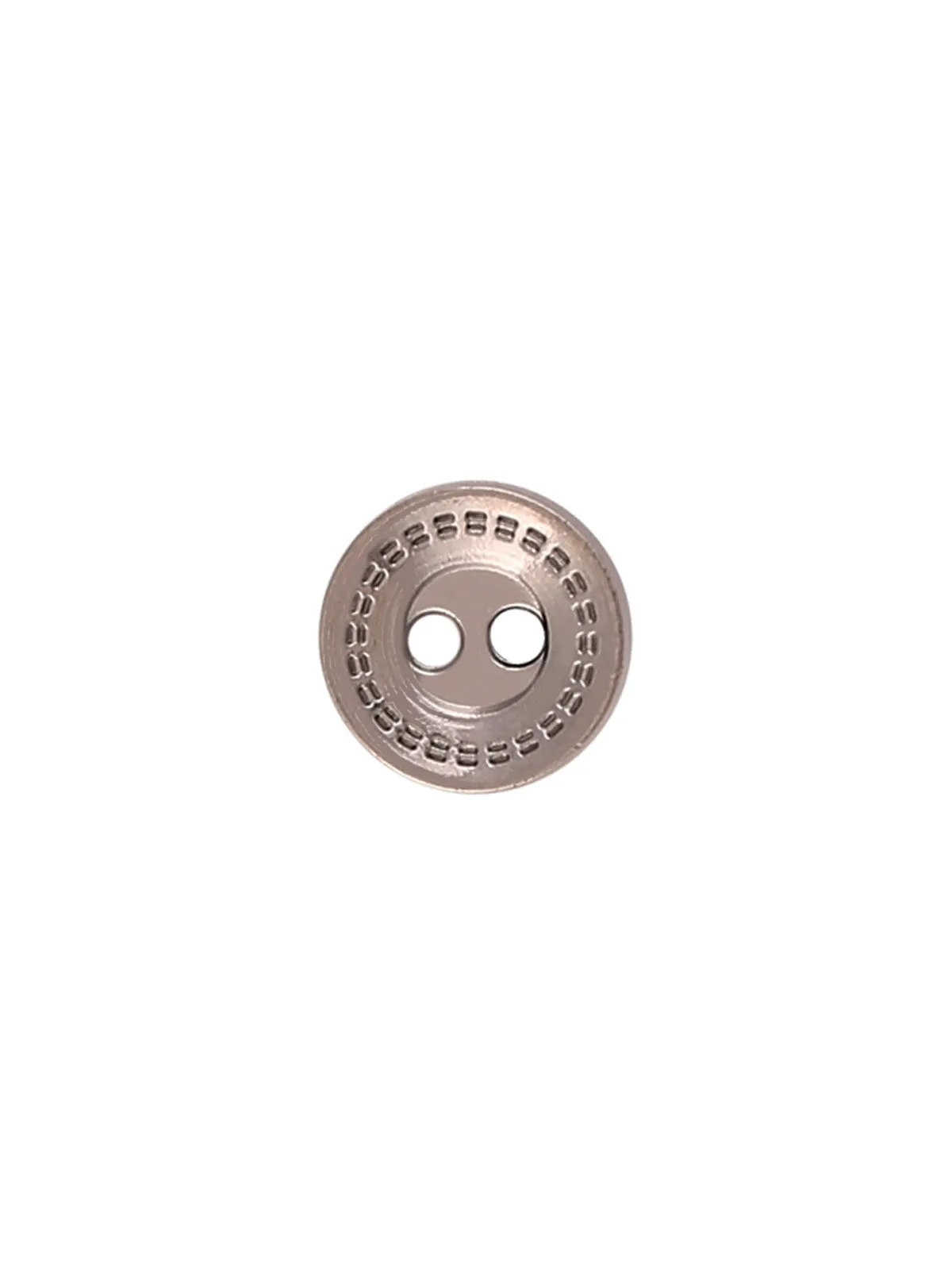 Cutting Lines Border 2-Hole Round Shape Metal Buttons