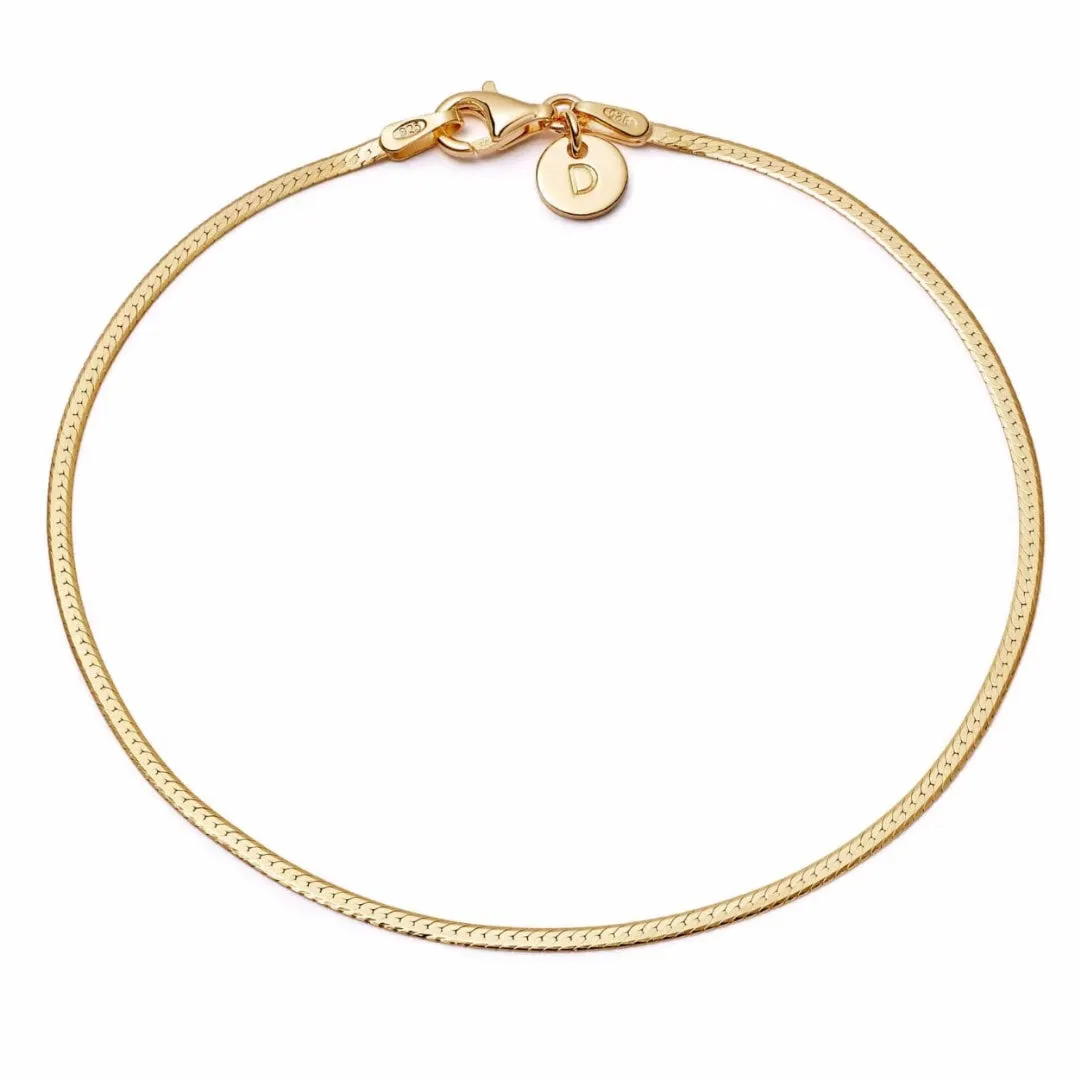 Daisy London Fine Snake Chain Bracelet, Gold