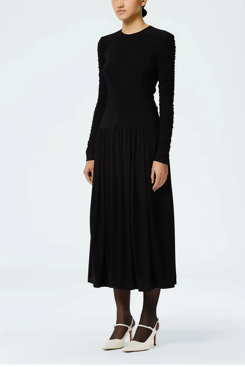 Drapey Jersey Ruched Dress