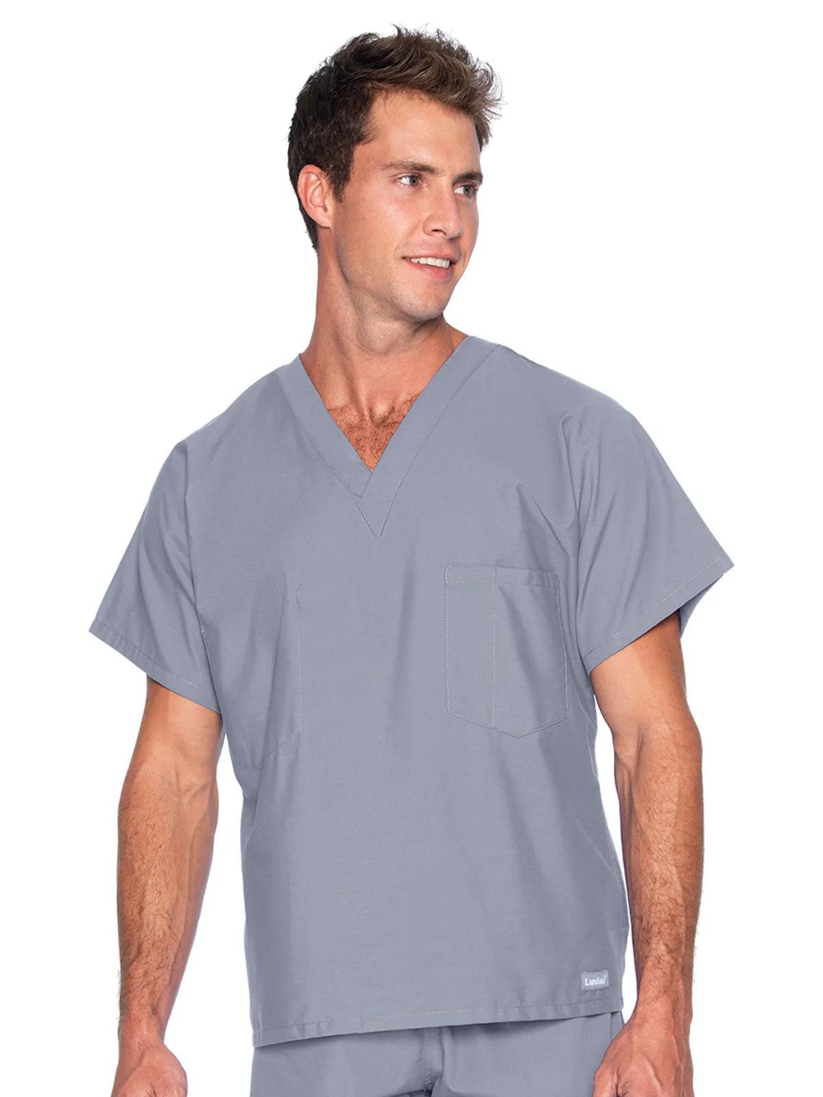 Essentials - Unisex Reversible V-Neck Classic Fit Solid Scrub Top [1]