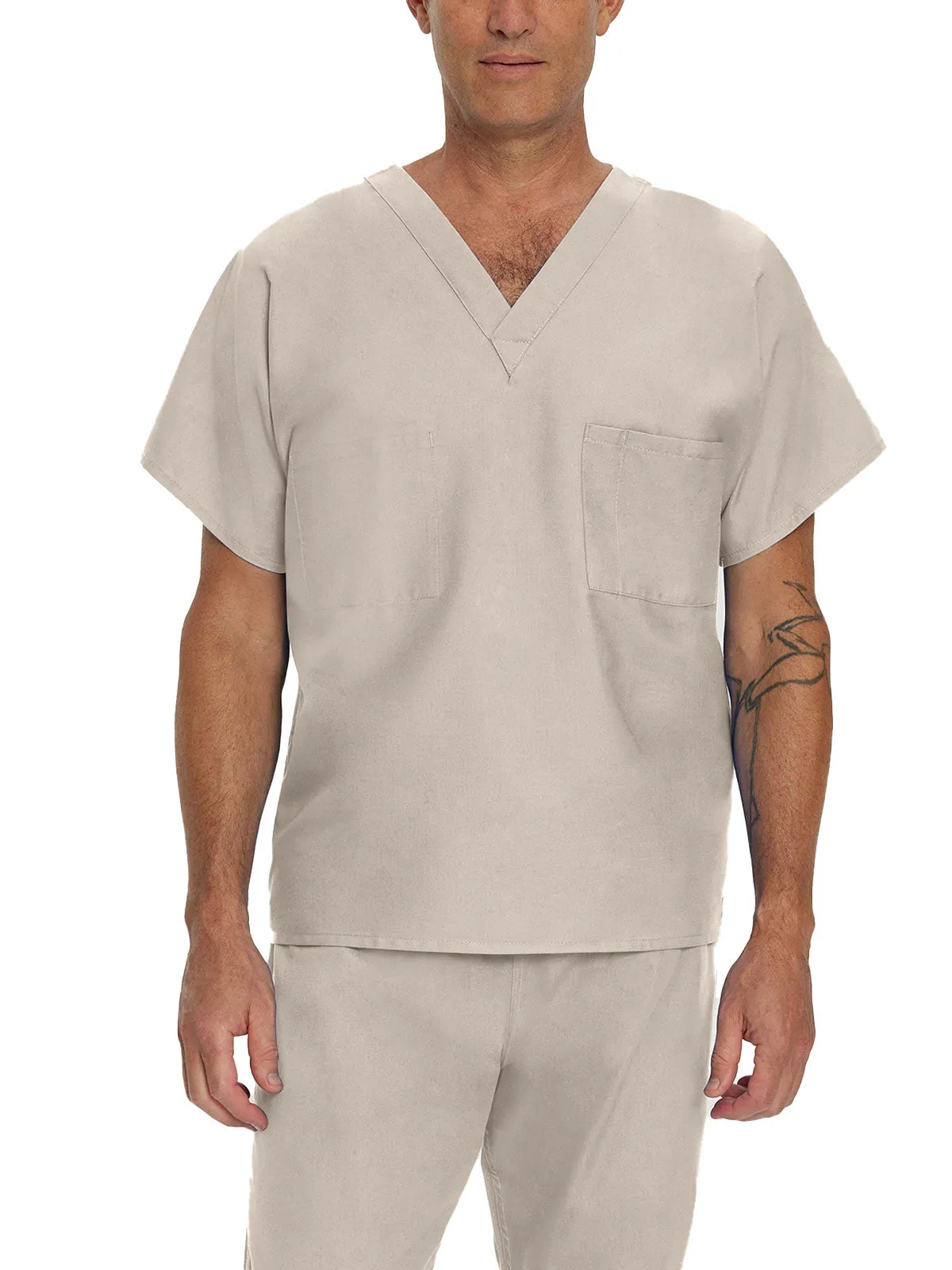 Essentials - Unisex Reversible V-Neck Classic Fit Solid Scrub Top [1]