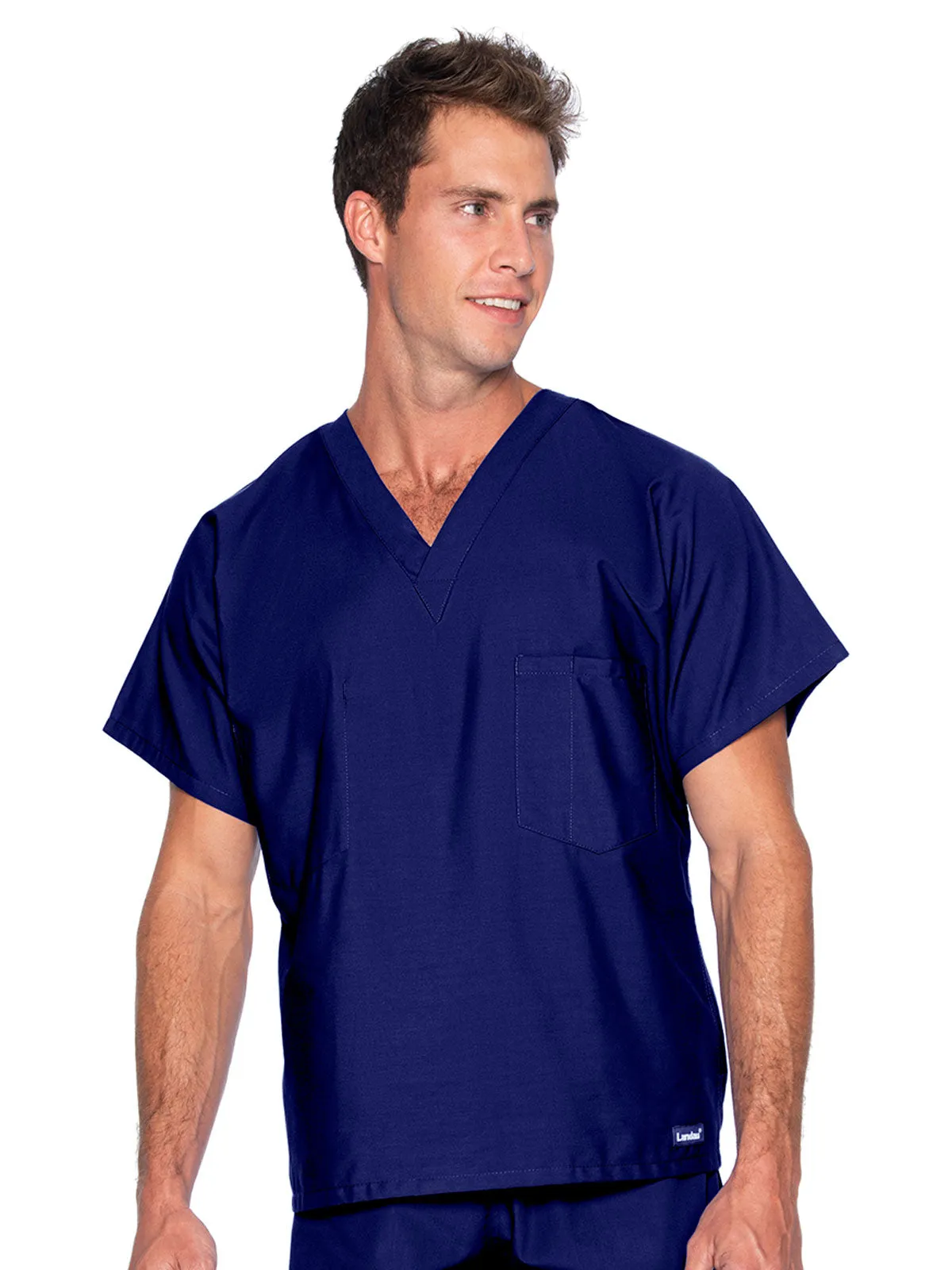 Essentials - Unisex Reversible V-Neck Classic Fit Solid Scrub Top [1]