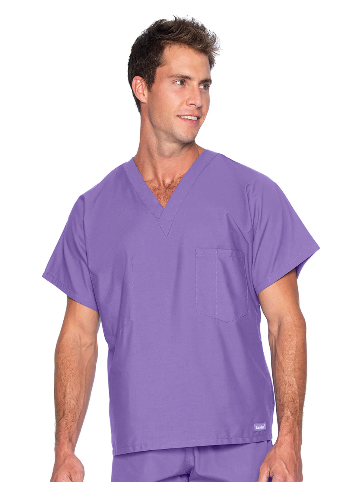 Essentials - Unisex Reversible V-Neck Classic Fit Solid Scrub Top [1]