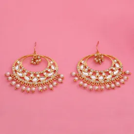 Estele - Stylish Fancy Party Wear Kundan Chandbali Earrings