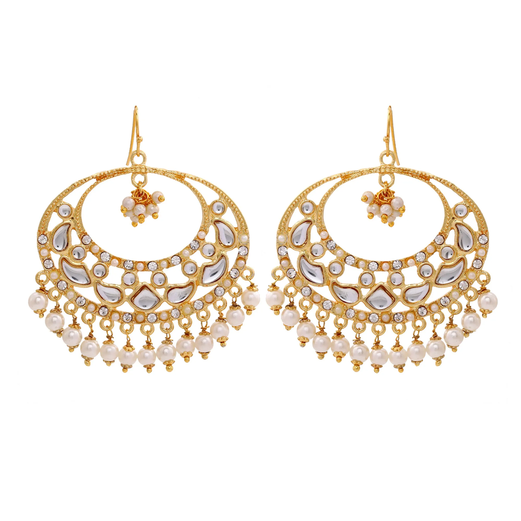 Estele - Stylish Fancy Party Wear Kundan Chandbali Earrings