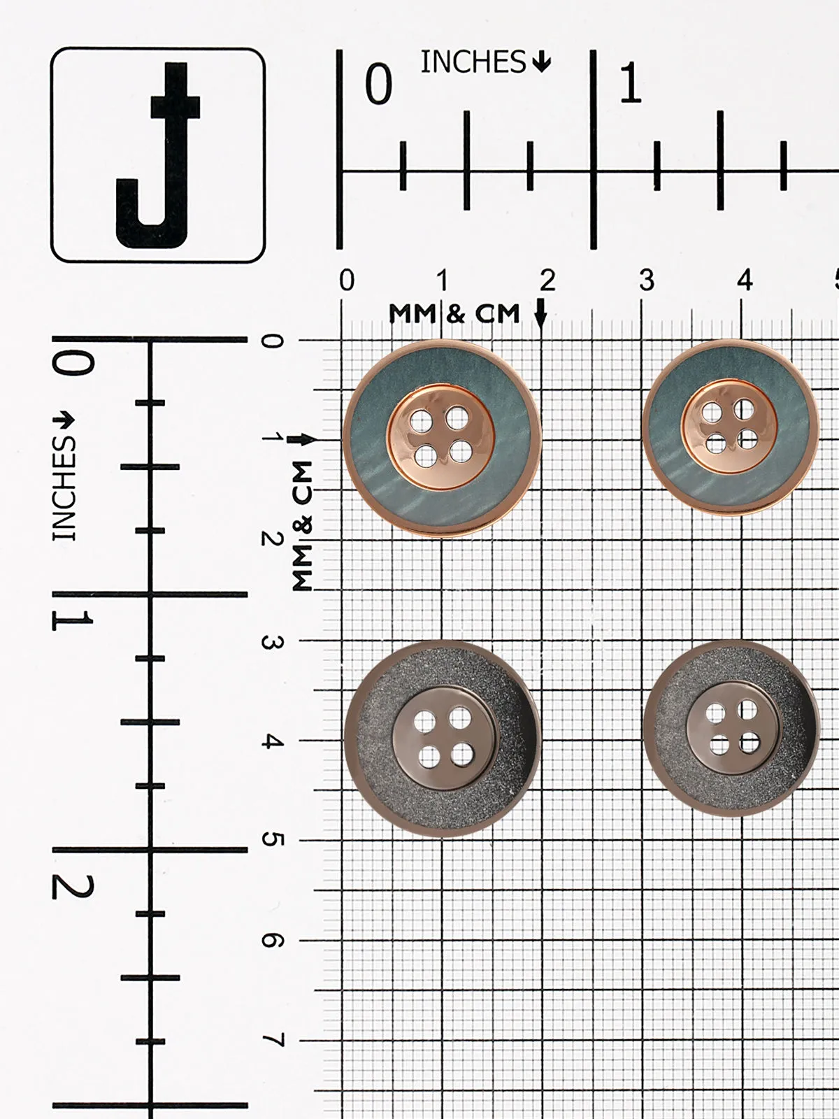 Fancy Rounded Rim 4-Hole Coat Button