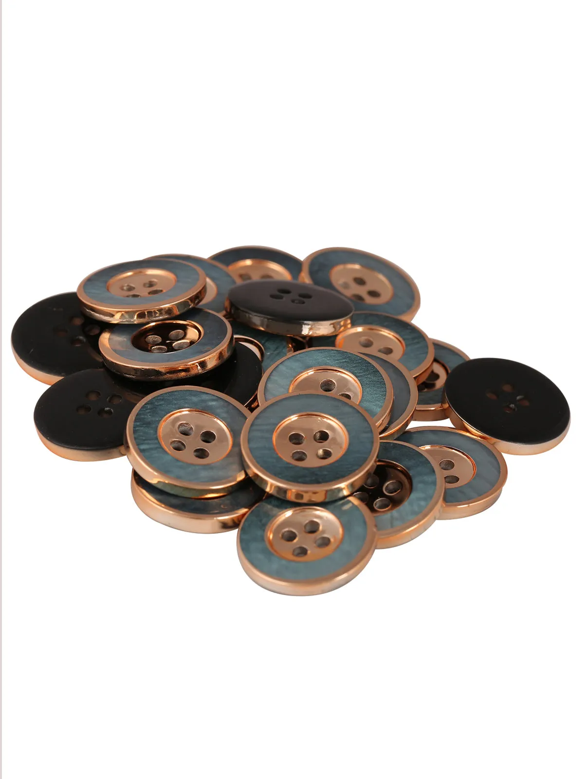 Fancy Rounded Rim 4-Hole Coat Button