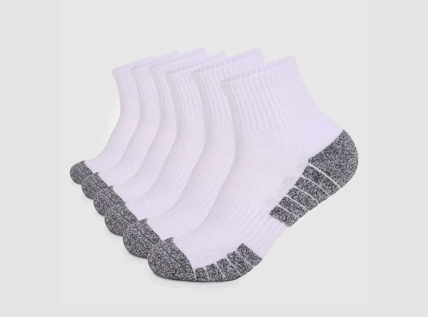 FitVille SportStep Athletic Ankle Socks 3-Pair Bundle (Unisex)