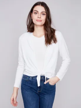 Front Tie Bolero - White