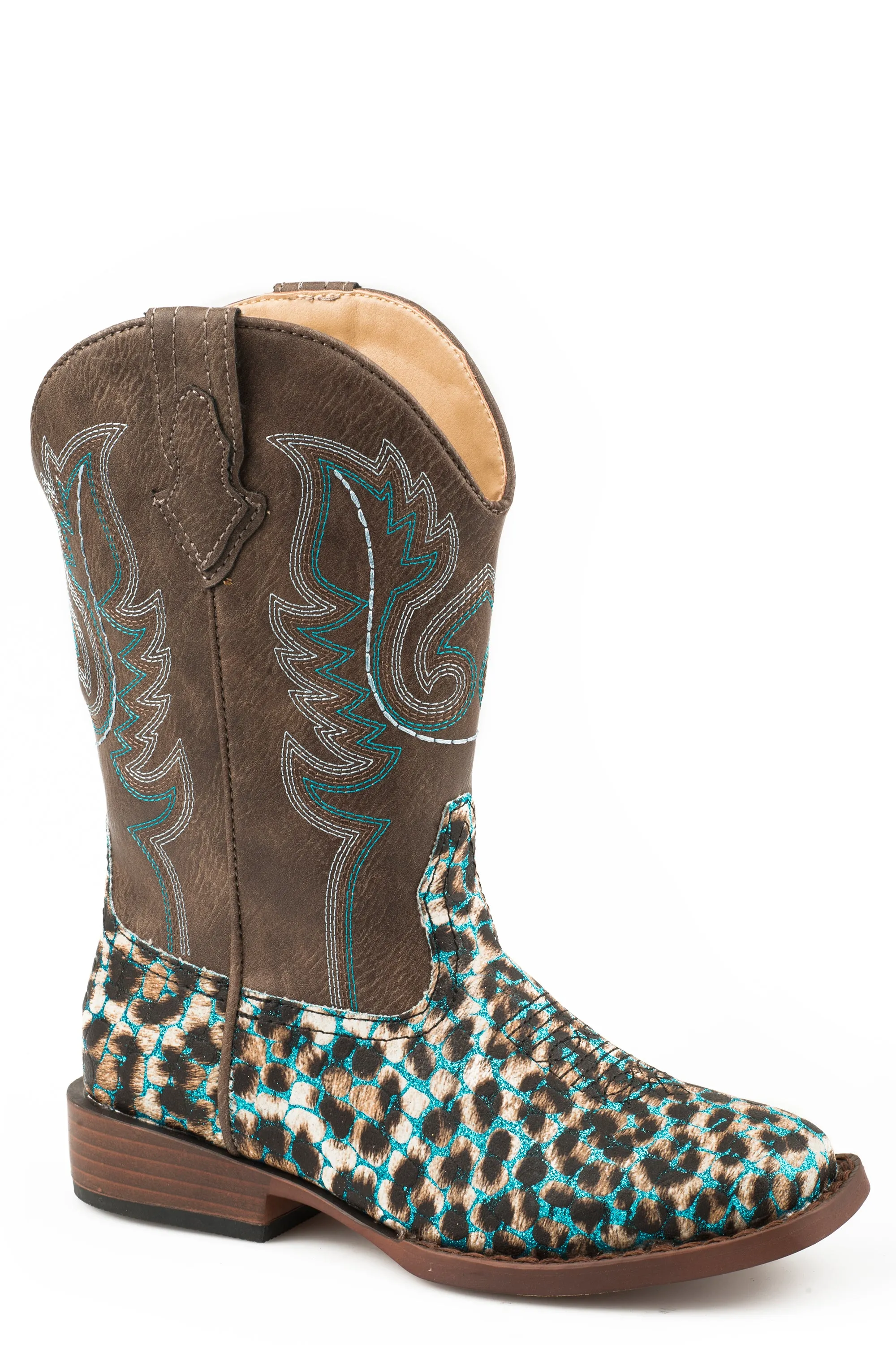 Girl's Roper Leopard Sparkle Western Boot