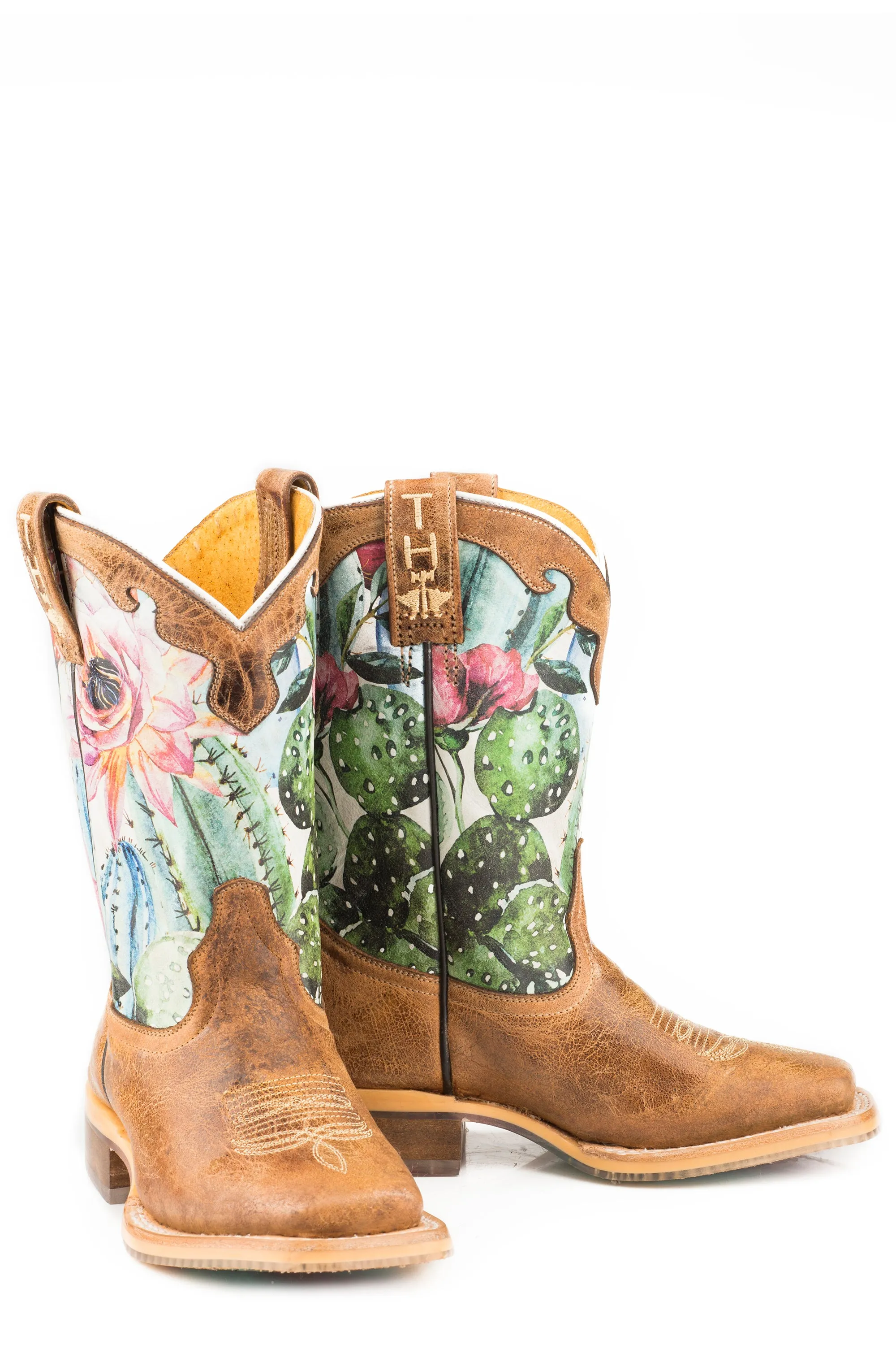 Girl's Tin Haul "Cactilicious" Western Square Toe Boot