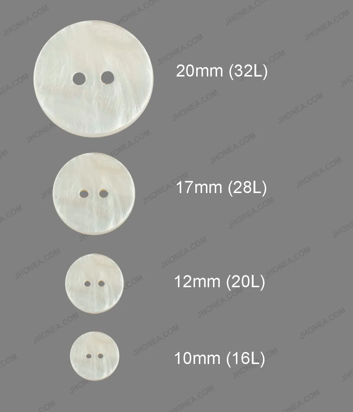 Glossy & Shiny Pearlescent White Shirt Buttons for Shirts/Blazers