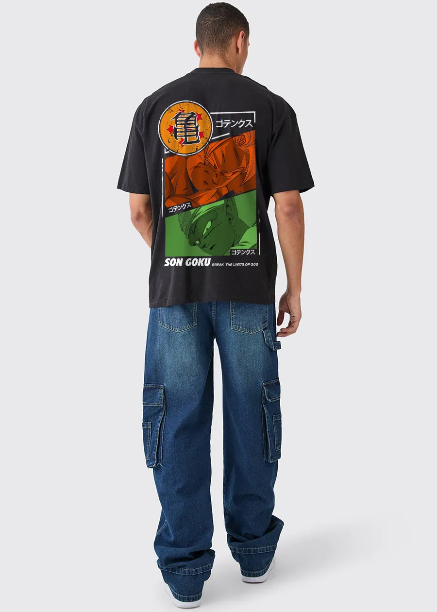 God Goku Men Oversized Printed T-Shirt