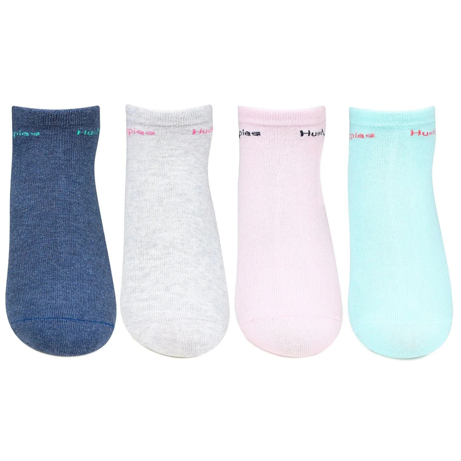 Hush Puppies Women's Cotton Low Ankle Socks - Pack of 4