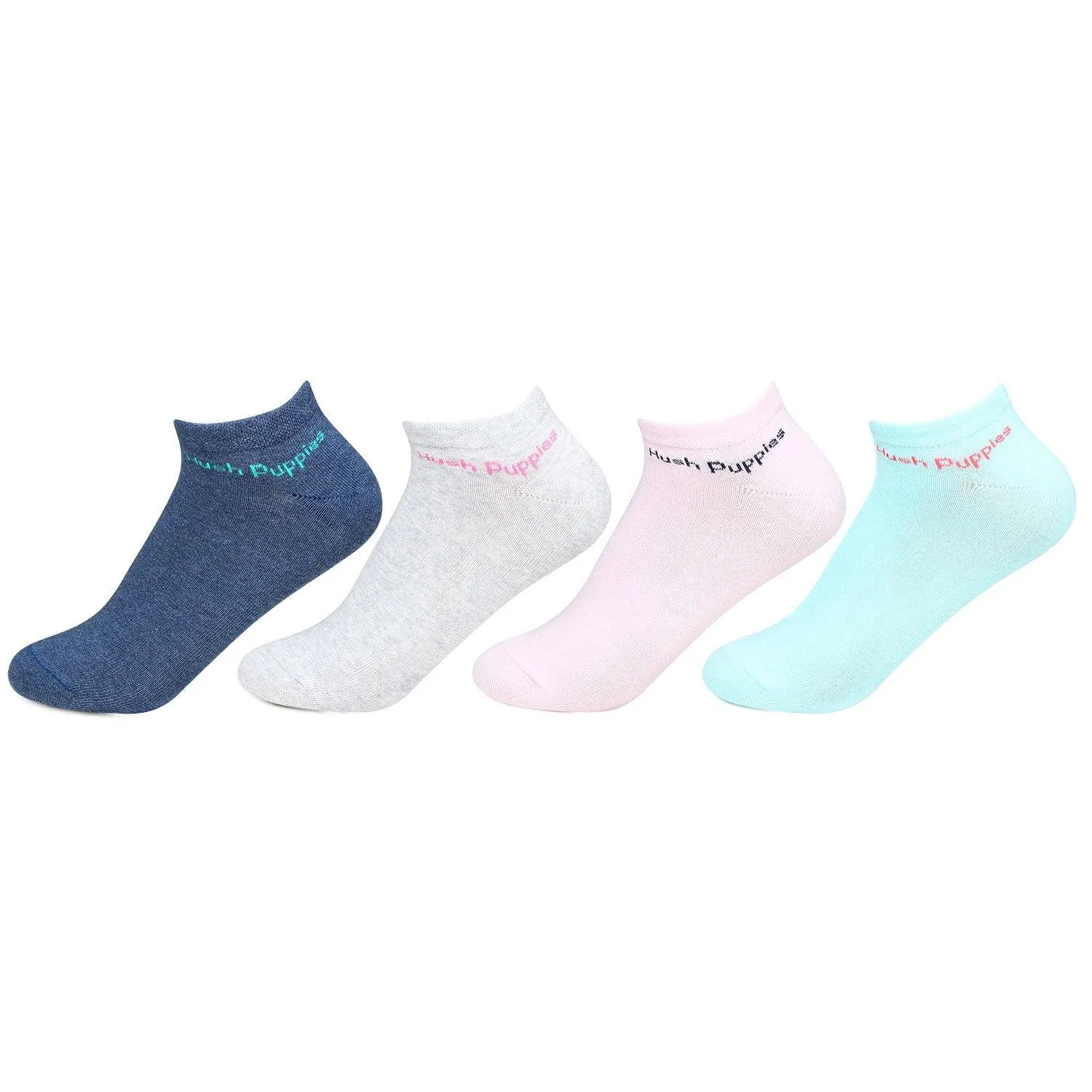 Hush Puppies Women's Cotton Low Ankle Socks - Pack of 4