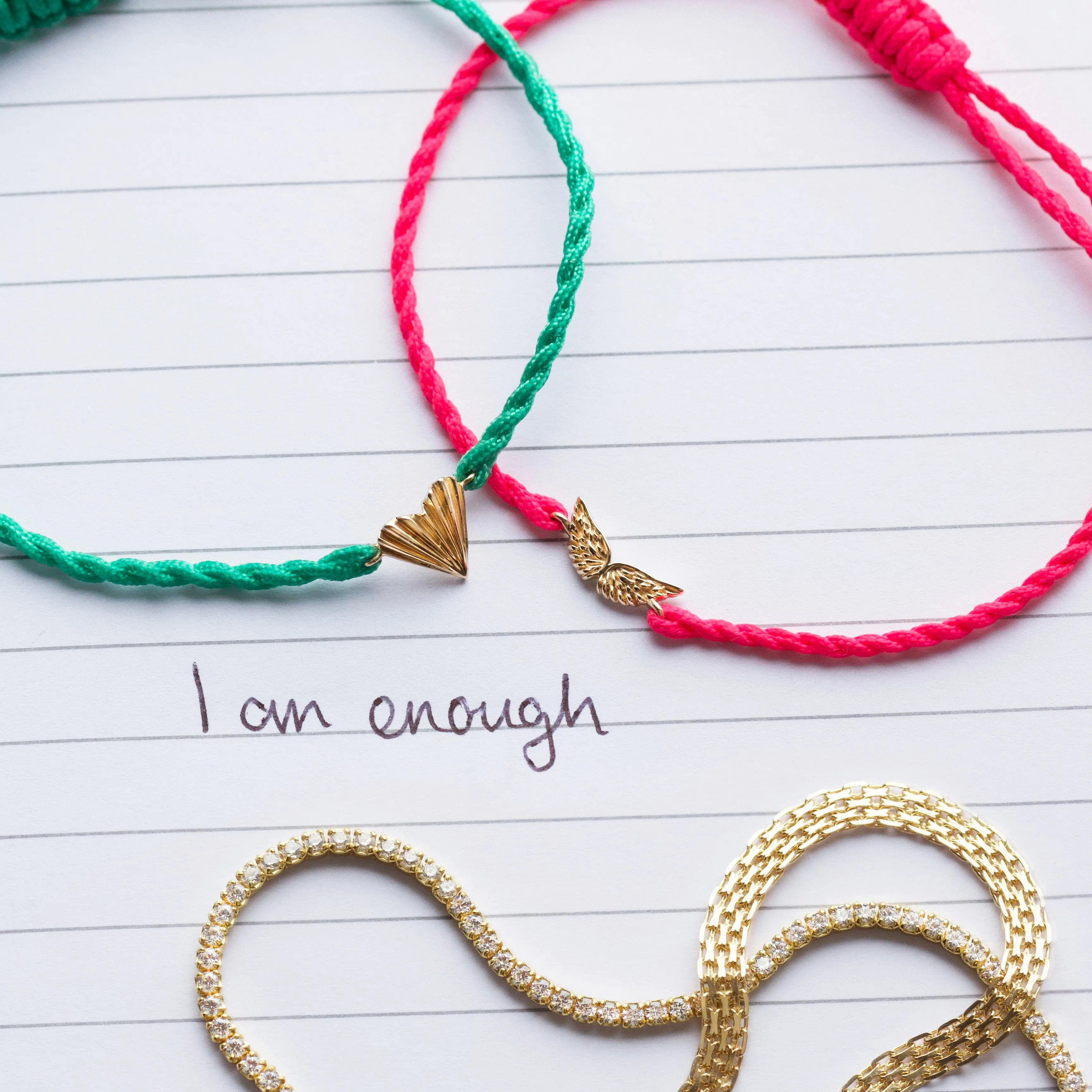 I Am Enough Cord Bracelet