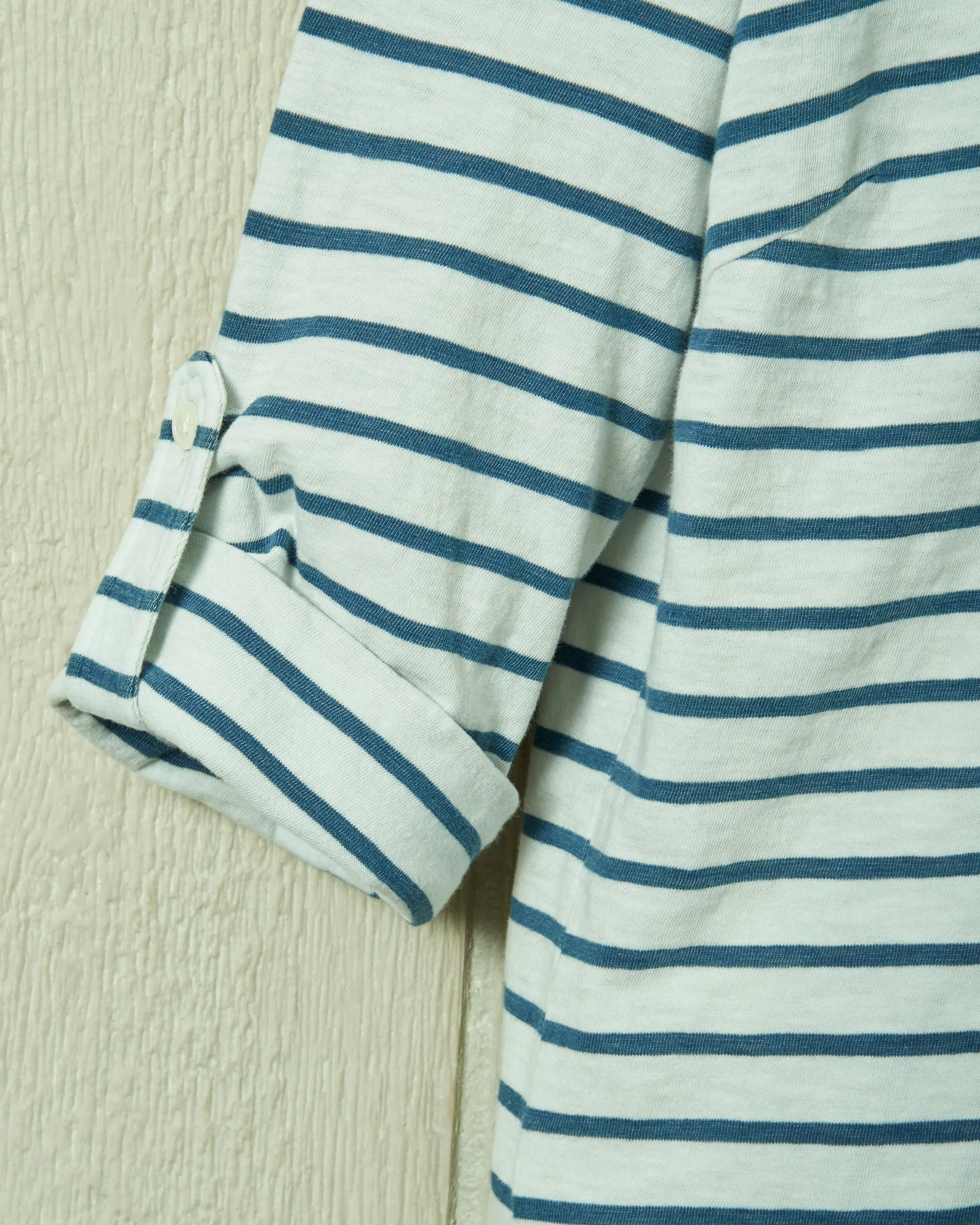 Indigo Avalon Knit Top in White/Navy Stripe