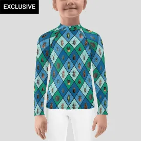 Insect Argyle Kids Rash Guard (POD)