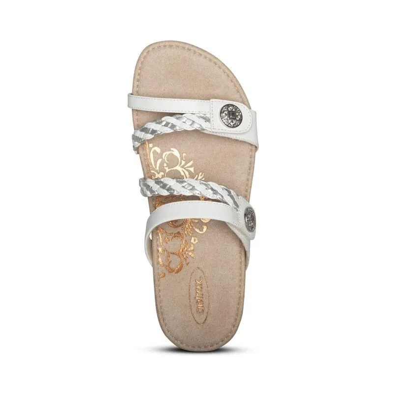 Janey Braided Slide White