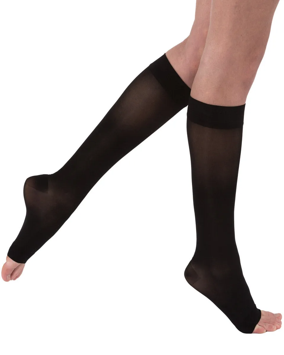 Juzo Naturally Sheer Compression Knee Highs Open Toe  20-30 mmHg