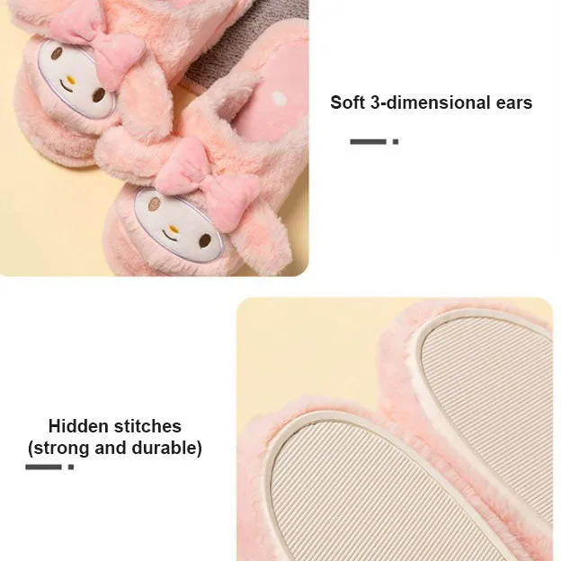 Kuromi fluffy house slippers - MINISO x SANRIO