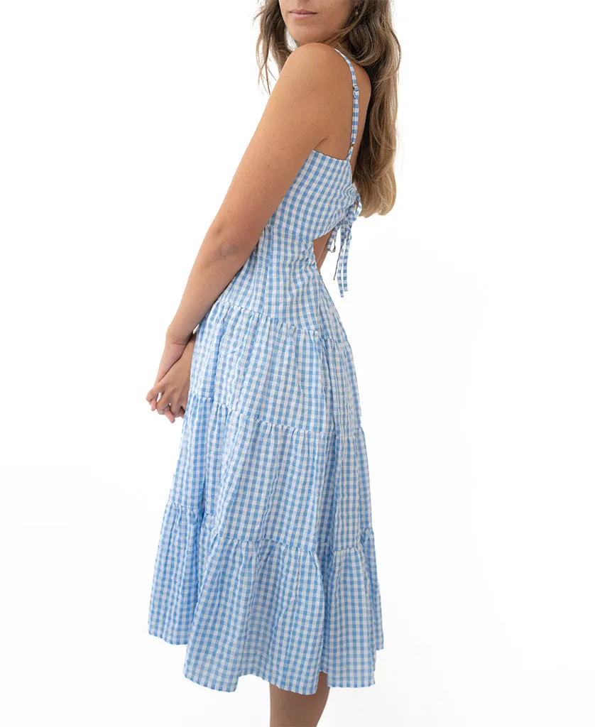 LB Beth Midi Gingham Blue